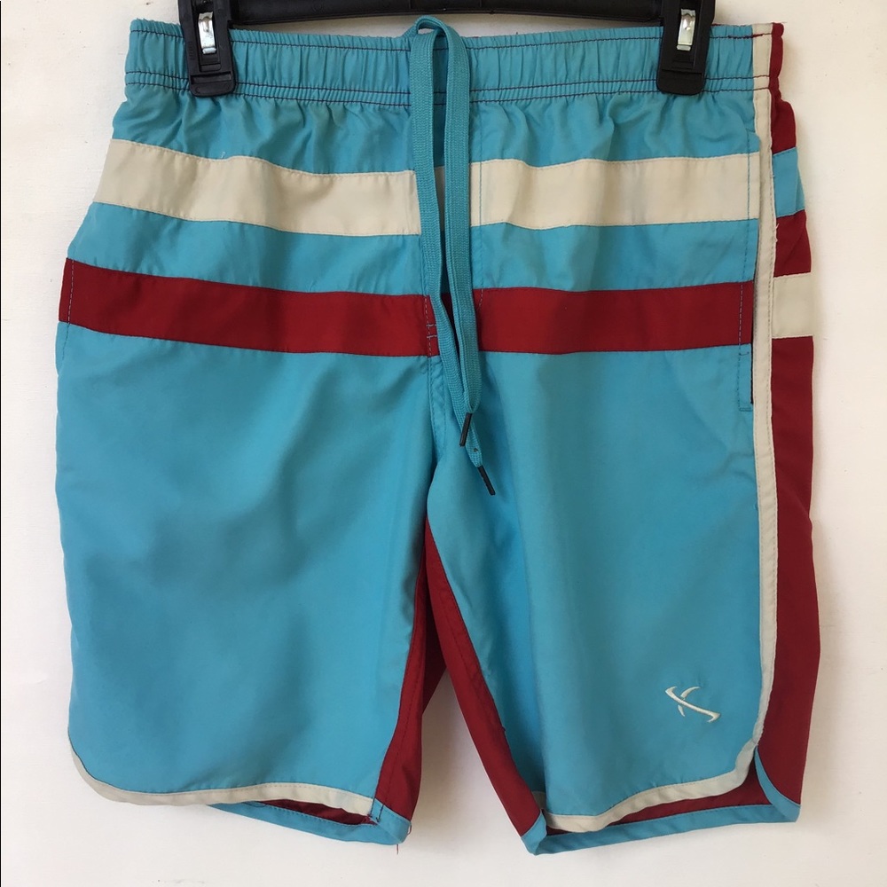 Lost surf trunks men’s size small, red, blue,white